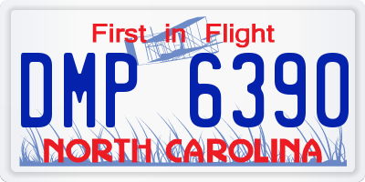 NC license plate DMP6390