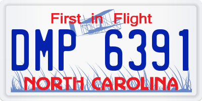 NC license plate DMP6391