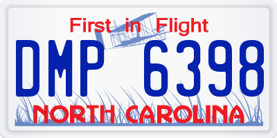 NC license plate DMP6398