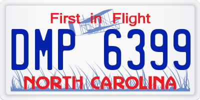 NC license plate DMP6399