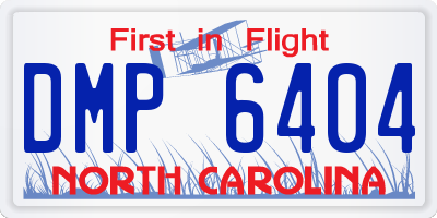 NC license plate DMP6404