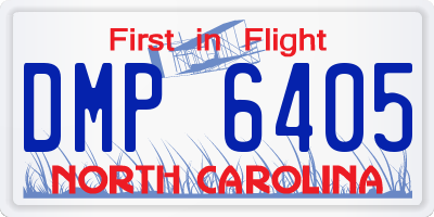 NC license plate DMP6405