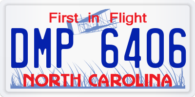 NC license plate DMP6406