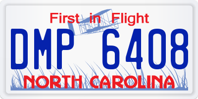 NC license plate DMP6408