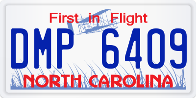 NC license plate DMP6409