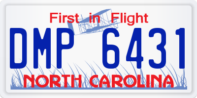 NC license plate DMP6431