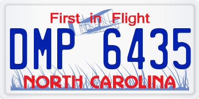 NC license plate DMP6435
