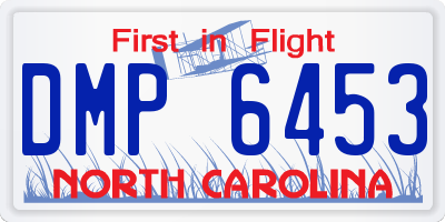 NC license plate DMP6453