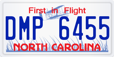 NC license plate DMP6455