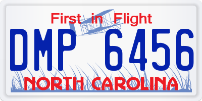 NC license plate DMP6456