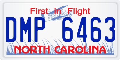 NC license plate DMP6463