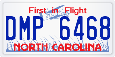 NC license plate DMP6468