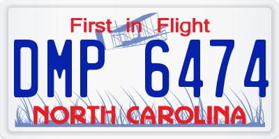 NC license plate DMP6474
