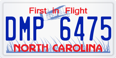 NC license plate DMP6475
