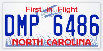 NC license plate DMP6486