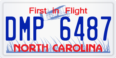 NC license plate DMP6487