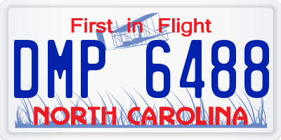 NC license plate DMP6488