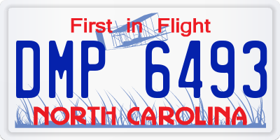 NC license plate DMP6493