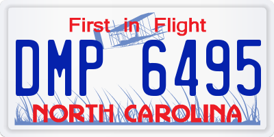 NC license plate DMP6495