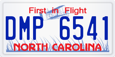 NC license plate DMP6541