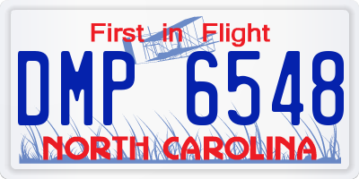 NC license plate DMP6548