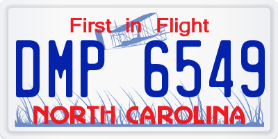 NC license plate DMP6549