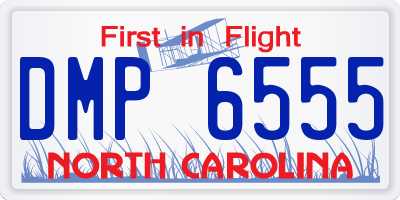 NC license plate DMP6555