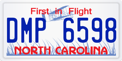 NC license plate DMP6598