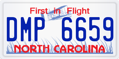 NC license plate DMP6659
