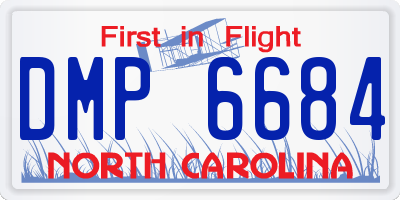 NC license plate DMP6684
