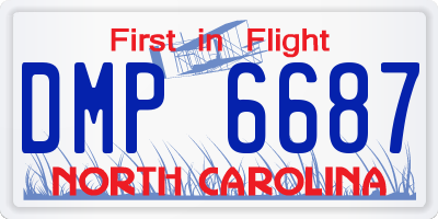 NC license plate DMP6687