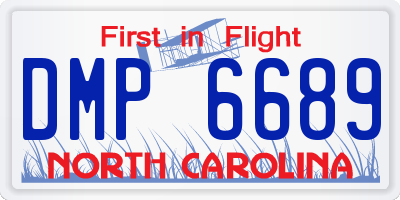 NC license plate DMP6689
