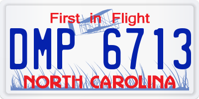 NC license plate DMP6713