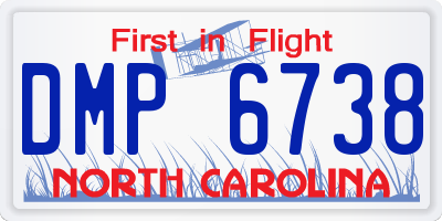 NC license plate DMP6738