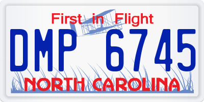 NC license plate DMP6745