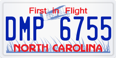 NC license plate DMP6755