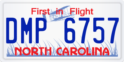 NC license plate DMP6757