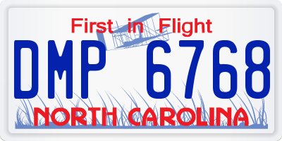 NC license plate DMP6768
