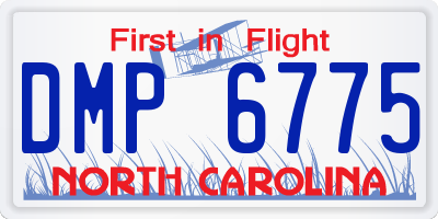 NC license plate DMP6775