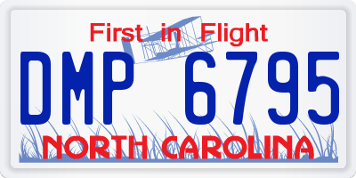 NC license plate DMP6795