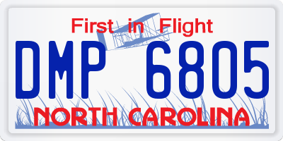 NC license plate DMP6805