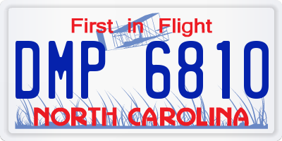 NC license plate DMP6810