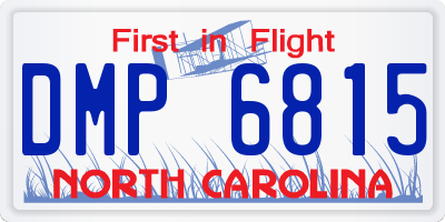 NC license plate DMP6815