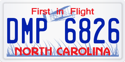 NC license plate DMP6826
