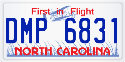 NC license plate DMP6831