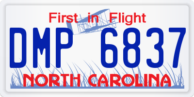 NC license plate DMP6837
