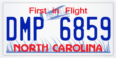 NC license plate DMP6859