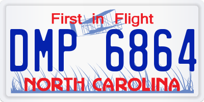 NC license plate DMP6864
