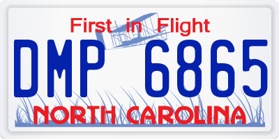 NC license plate DMP6865