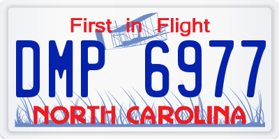NC license plate DMP6977